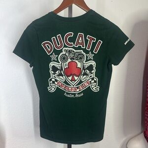 Ducati owners club of austin texas green short sleeve shirt size small
